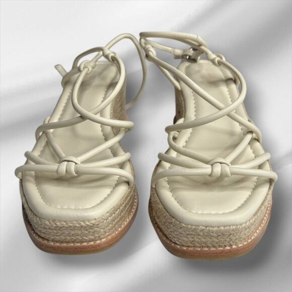 PAIGE - Julia Wedge Bone Leather Size 5.5 - Picture 2 of 8